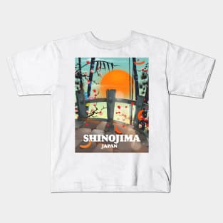 Shinojima Japan sunset Kids T-Shirt